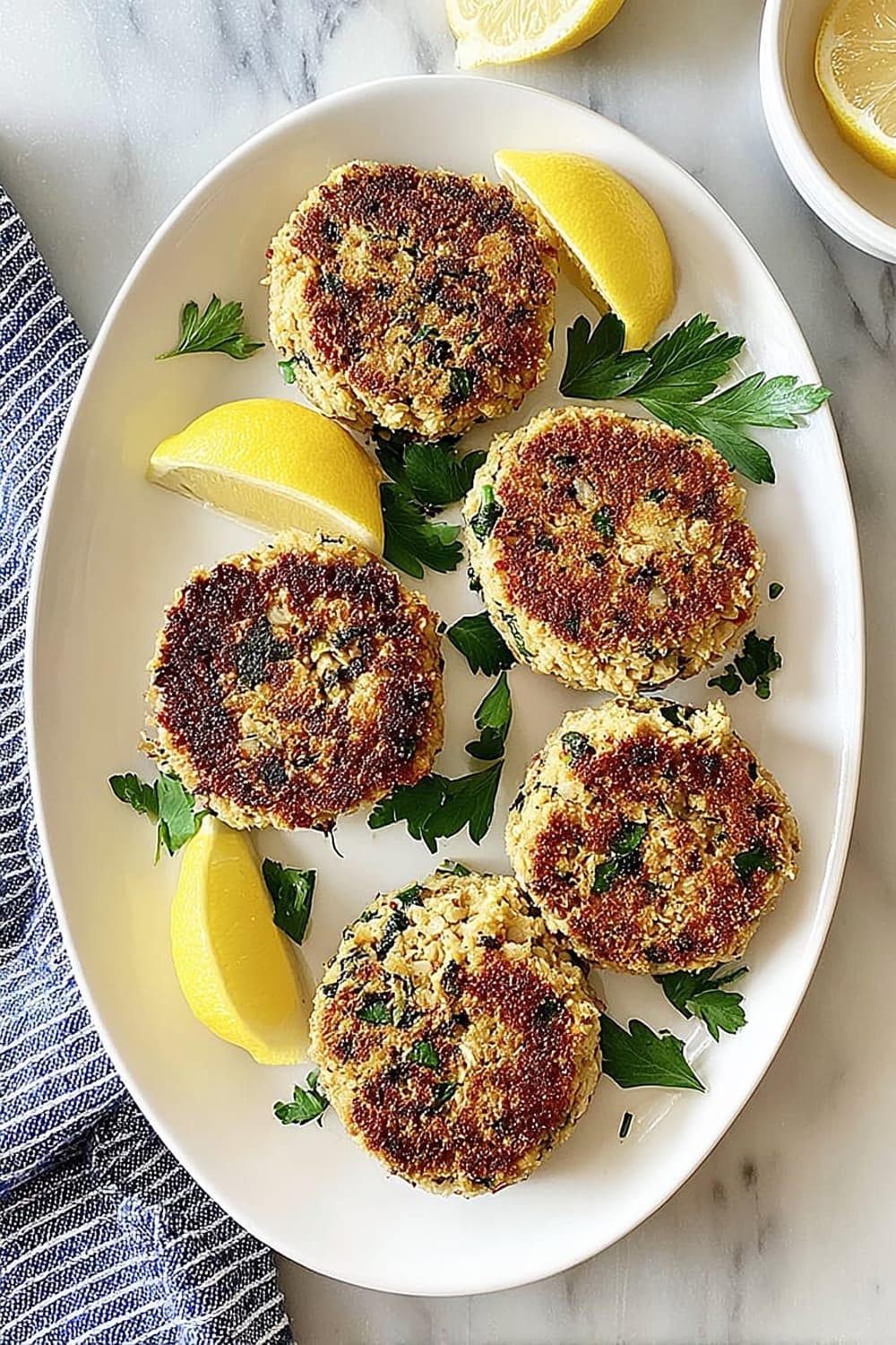 Crispy Tuna Patties with Scallions and Dijon Mustard