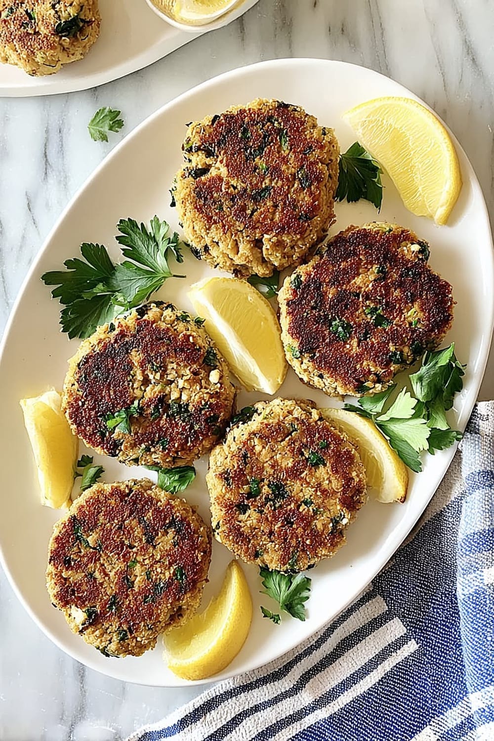 Crispy Tuna Patties with Scallions and Dijon Mustard