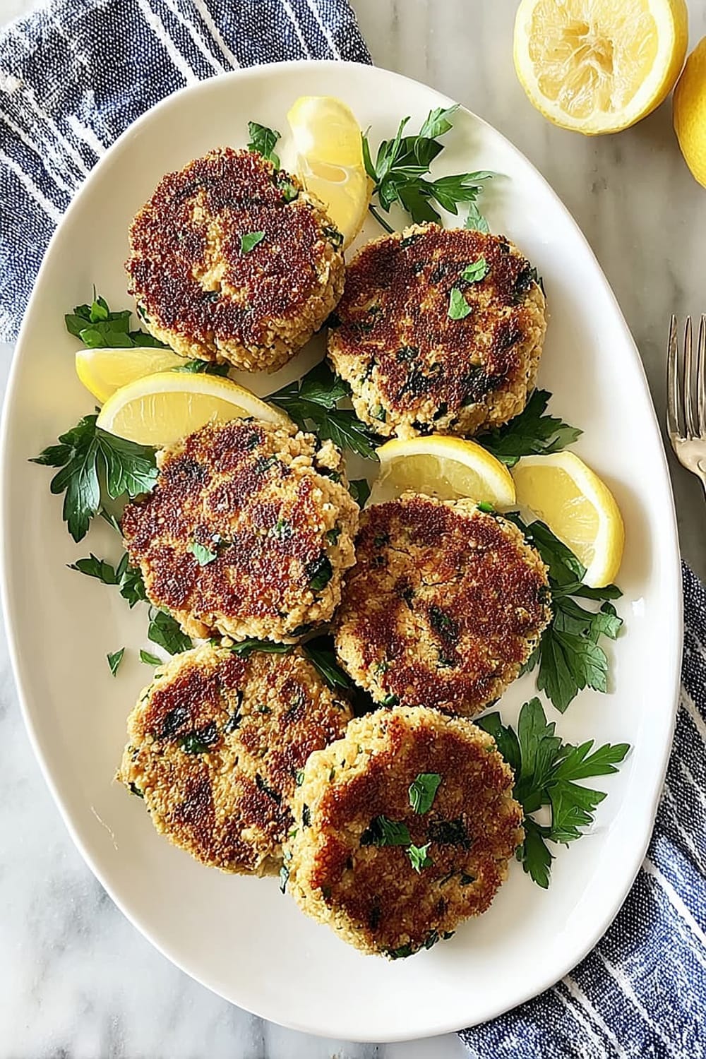 Crispy Tuna Patties with Scallions and Dijon Mustard