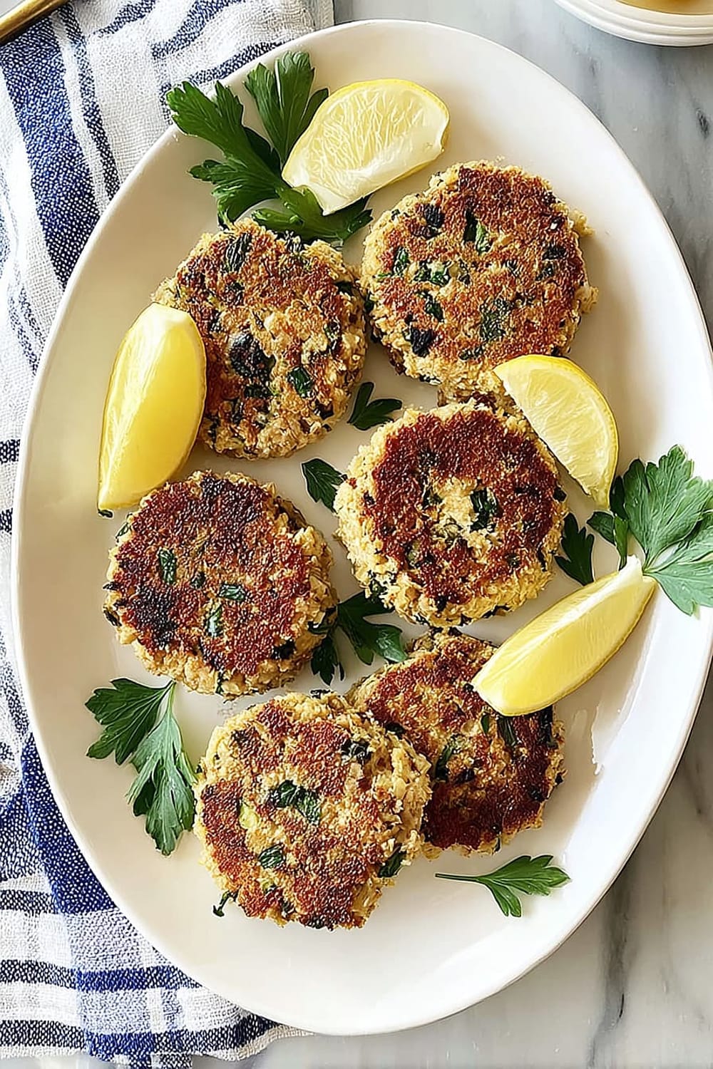 Crispy Tuna Patties with Scallions and Dijon Mustard