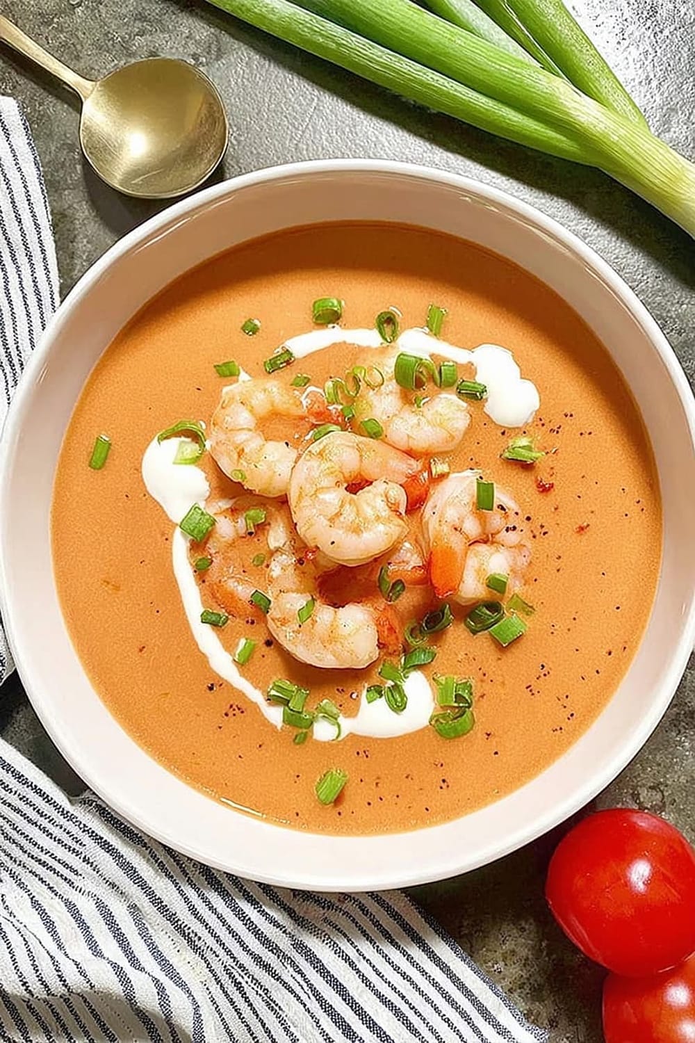 Shrimp, Tomato, and Corn Bisque