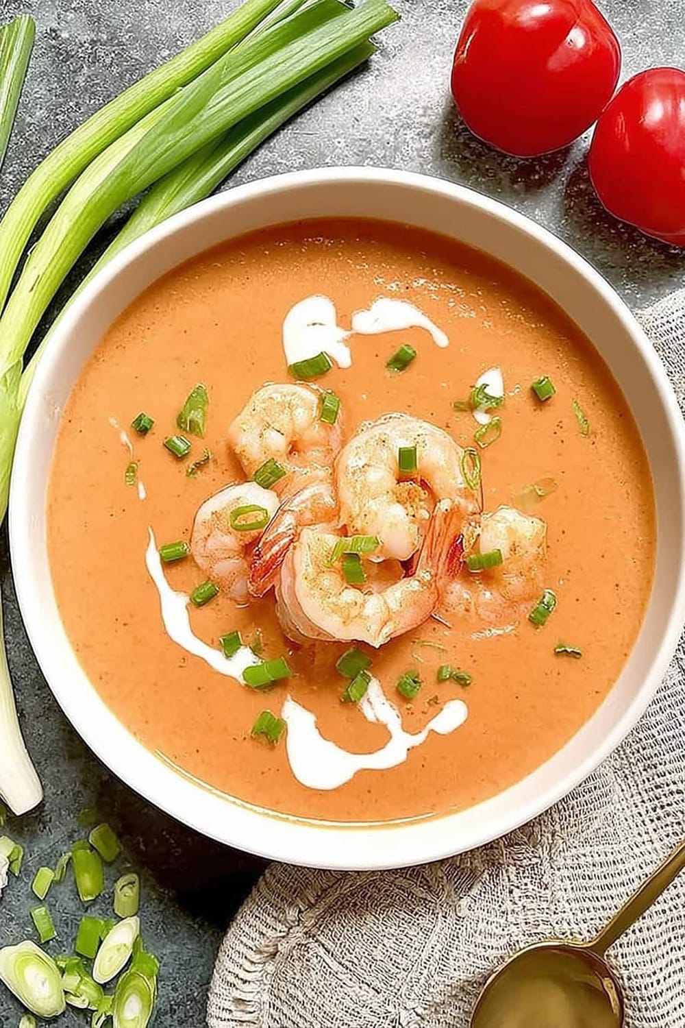 Shrimp, Tomato, and Corn Bisque