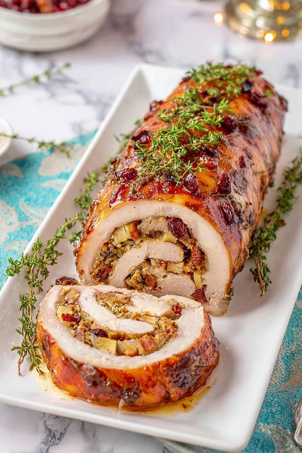 Apple & Bacon Stuffed Pork Loin Roll