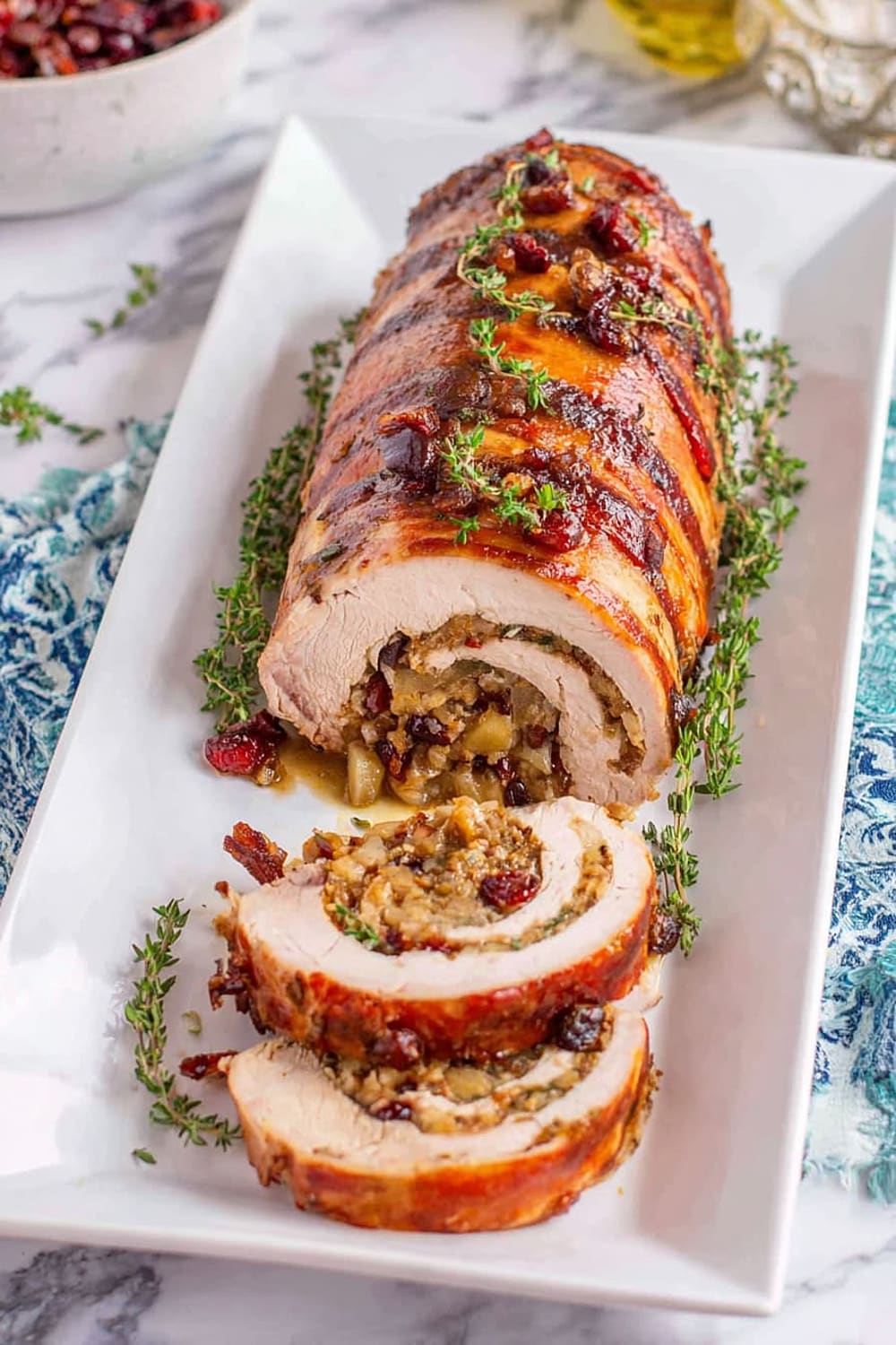 Apple & Bacon Stuffed Pork Loin Roll