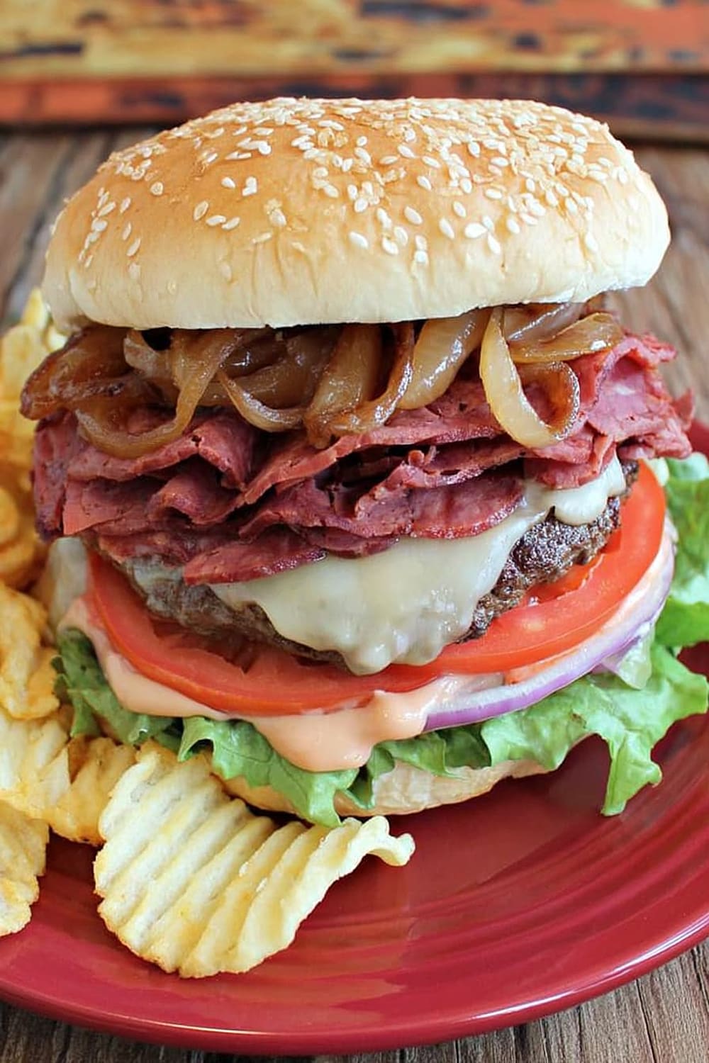 Pastrami Burgers with Killer Burger Sauce