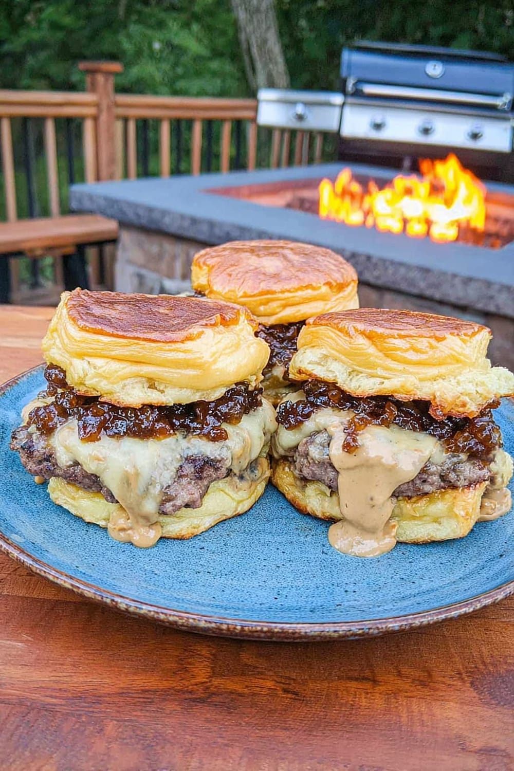 Peanut Butter and Jelly Smash Burgers