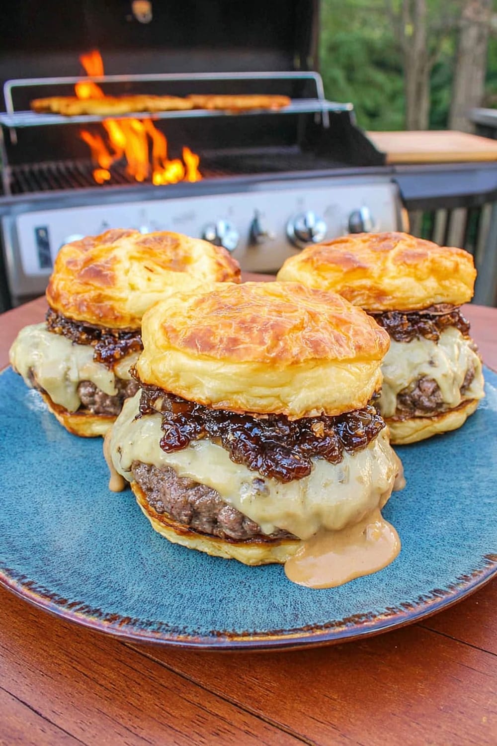 Peanut Butter and Jelly Smash Burgers