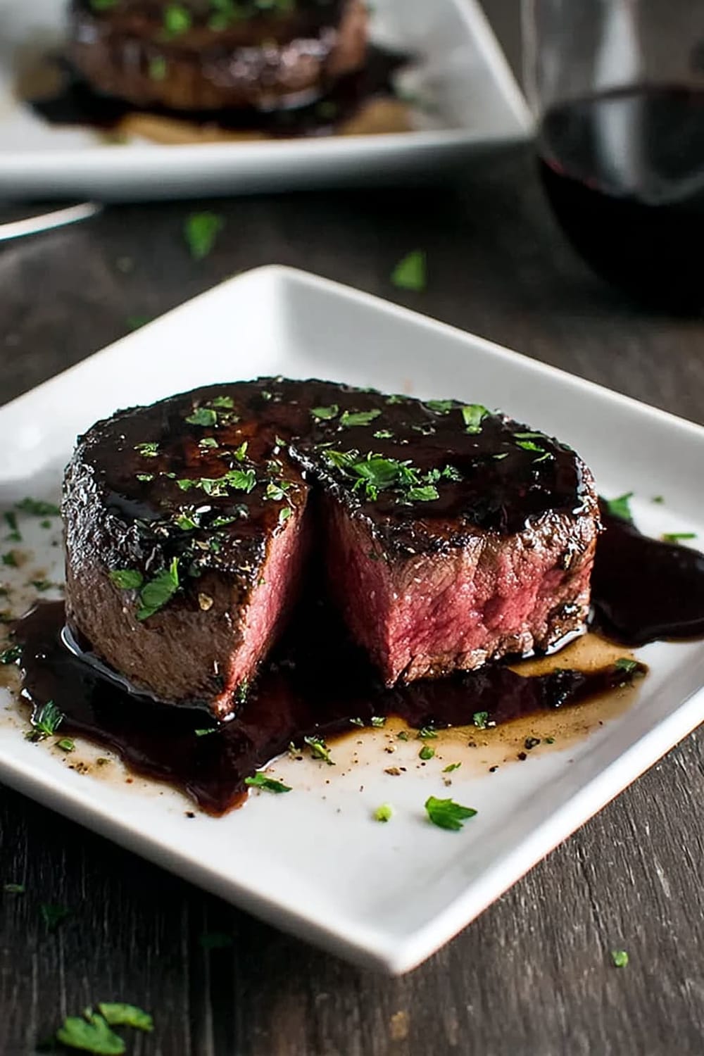 Filet Mignon with Red Wine Sauce