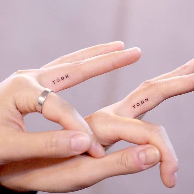 Delicate lettering spells out