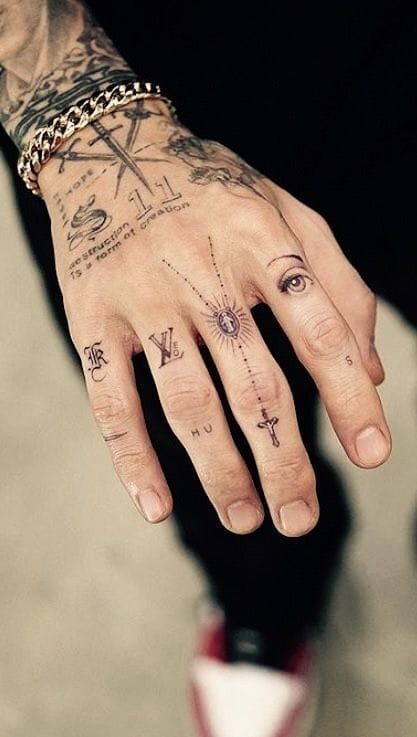 Mystical cartography meets skin art in this enchanting hand tattoo that transforms fingers into compass points and palms into ancient maps ✨ Delicate dotwork radiates from a central sun motif while cryptic symbols dance across knuckles, creating the illusion of holding celestial navigation tools. The intricate linework and astronomical details make this piece feel like a treasure map leading to otherworldly adventures.