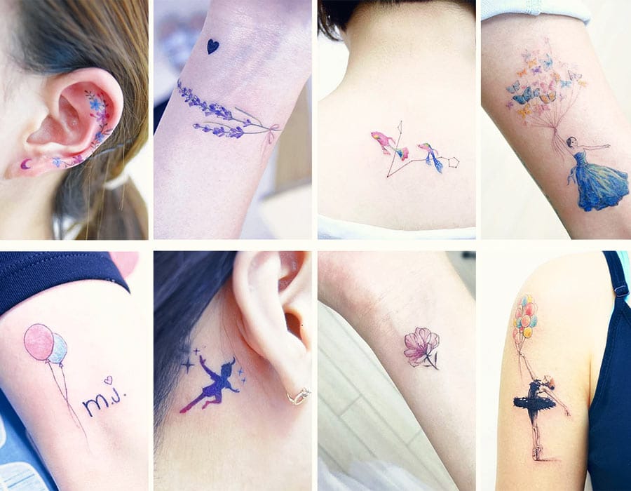 **Delicate Whimsy Meets Artistic Expression** ✨
Feminine florals and dreamy motifs dance across skin in this stunning collection of delicate tattoos that prove small doesn't mean subtle. From ear constellations to wrist botanicals, each piece showcases the artistry of fine-line tattooing with watercolor touches and graceful placement. These miniature masterpieces celebrate everything from childhood nostalgia (hello, balloon tattoos!) to ethereal beauty, proving that the most enchanting ink often comes in petite packages.