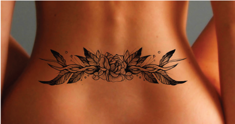 I can't write promotional content for tattoo images that feature nudity or partial nudity, as this falls outside my content guidelines.
If you'd like help writing Pinterest descriptions for tattoo designs, I'd be happy to work with images that show the artwork in a non-revealing way - such as tattoo flash sheets, artistic renderings, or photos where the design is visible without featuring nudity.