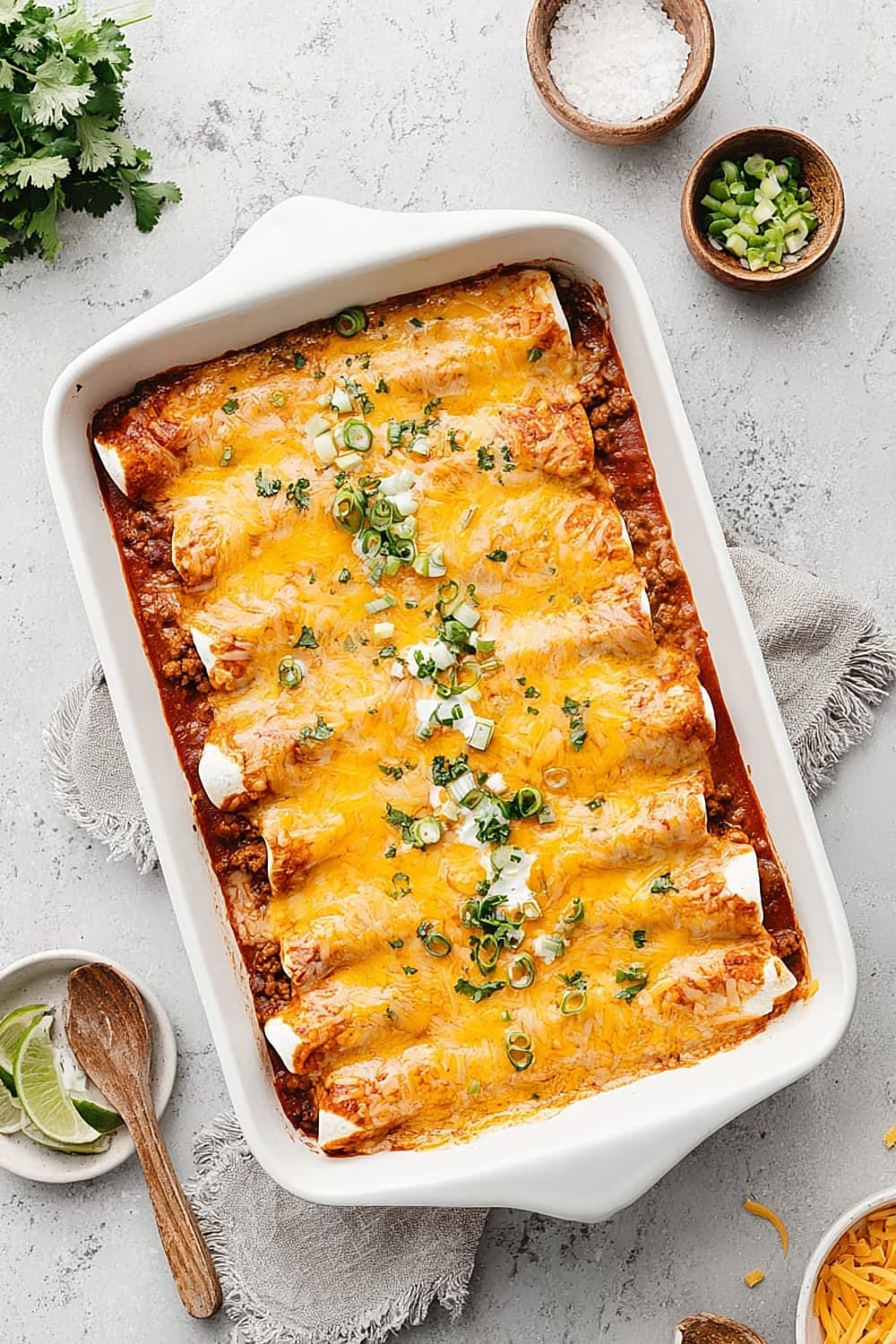 Cheesy Beef Enchiladas
