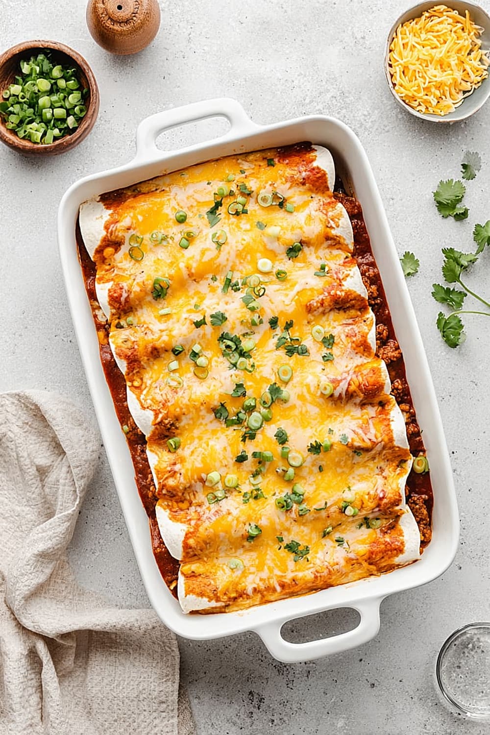 Cheesy Beef Enchiladas