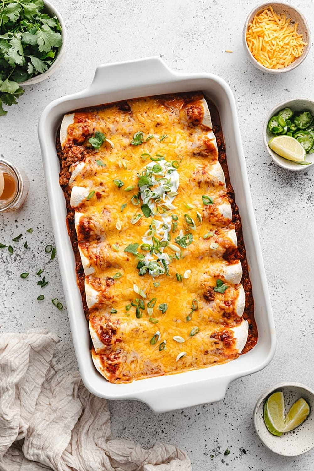Cheesy Beef Enchiladas