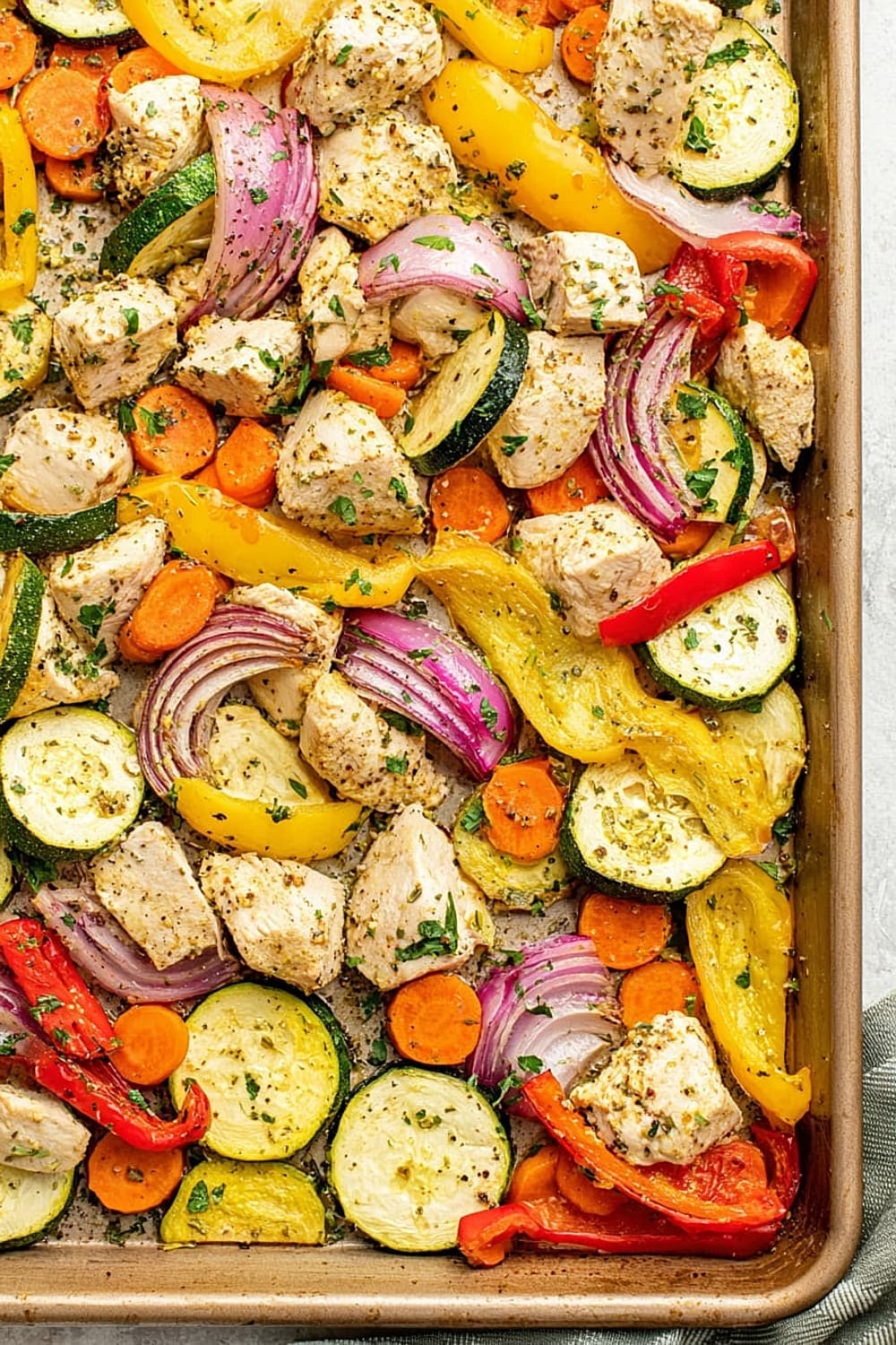 Sheet Pan Chicken and Rainbow Vegetables