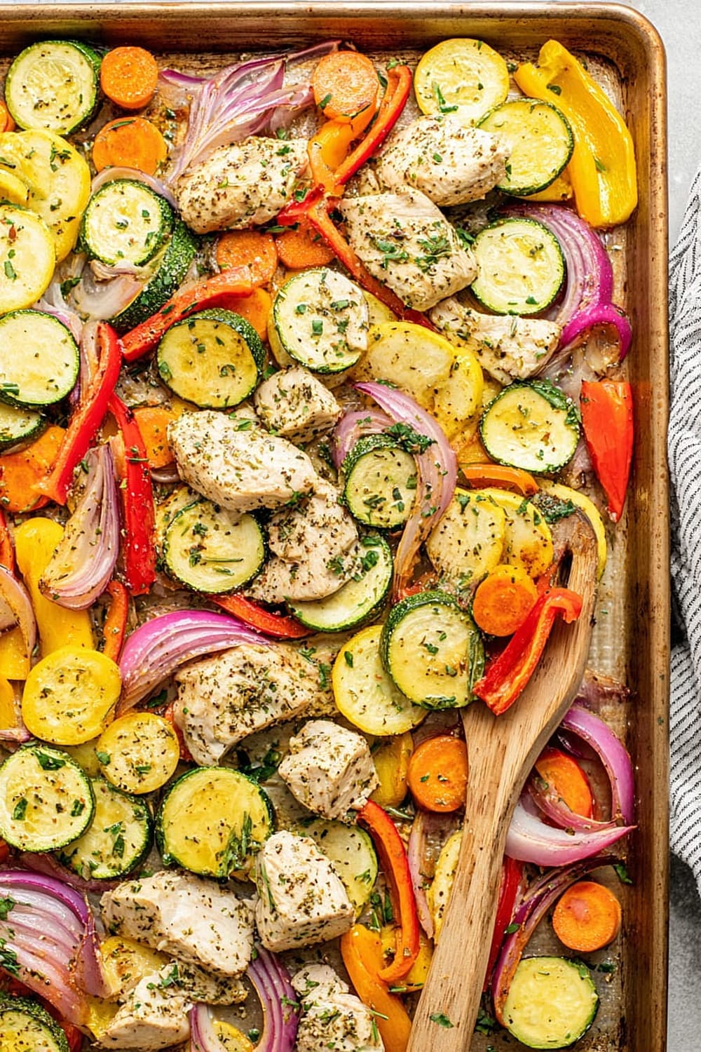Sheet Pan Chicken and Rainbow Vegetables