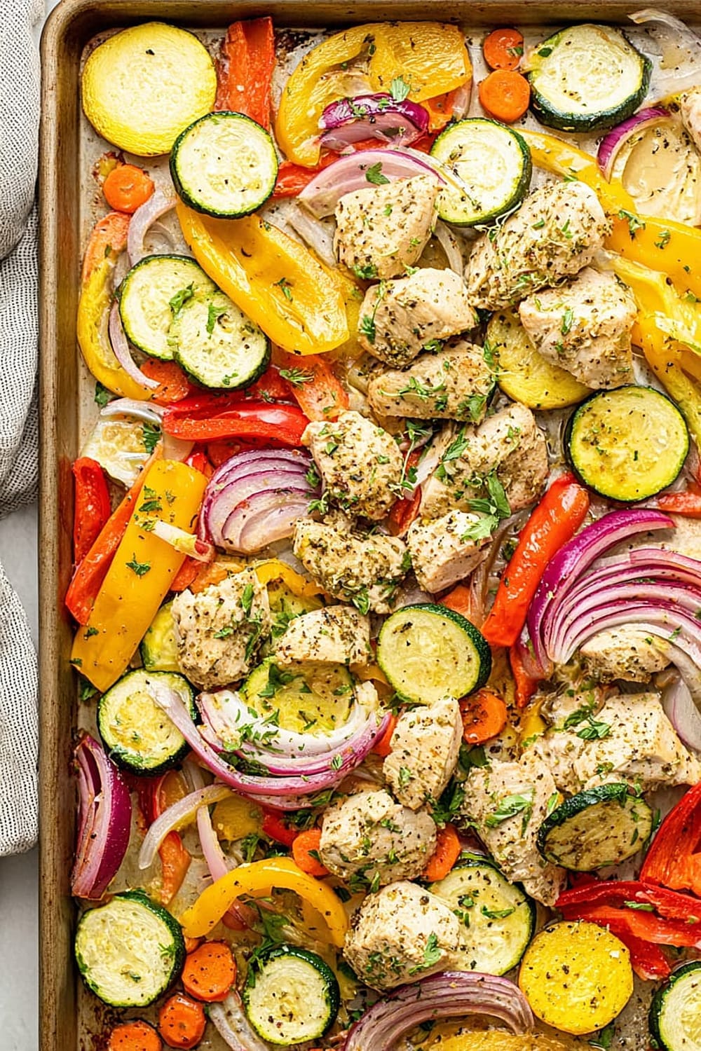 Sheet Pan Chicken and Rainbow Vegetables
