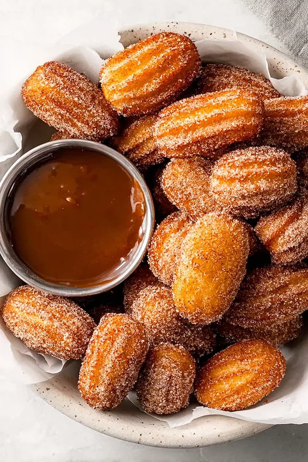 Churro Bites with Miso Caramel