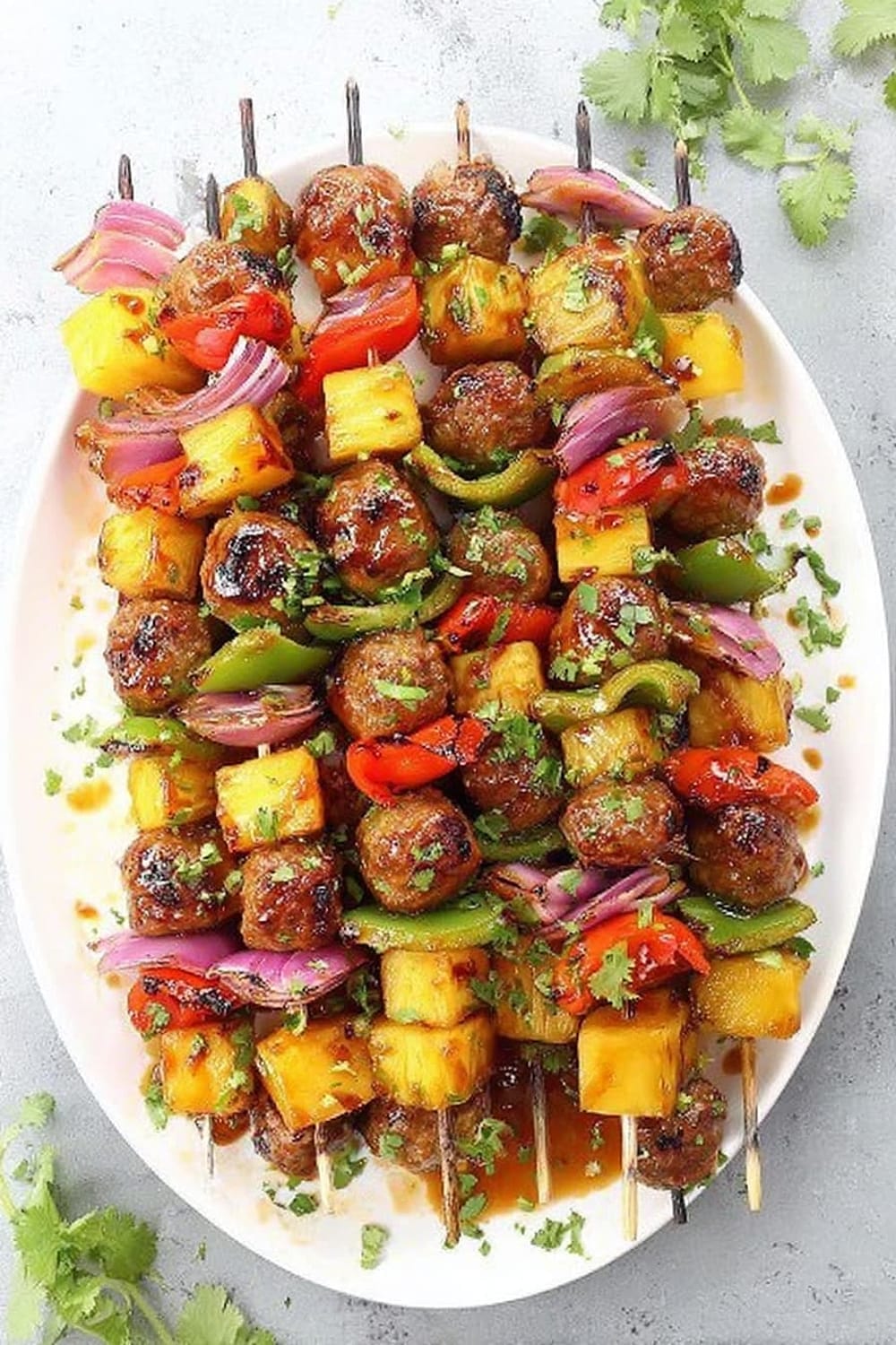 Teriyaki Chicken Meatball Kabobs