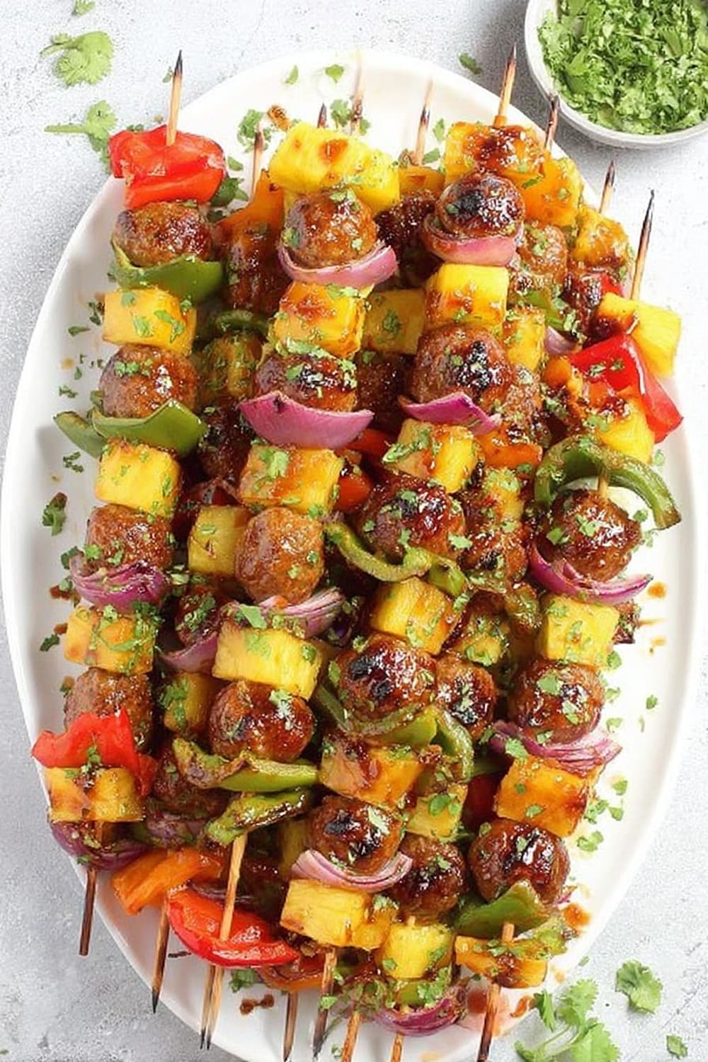 Teriyaki Chicken Meatball Kabobs