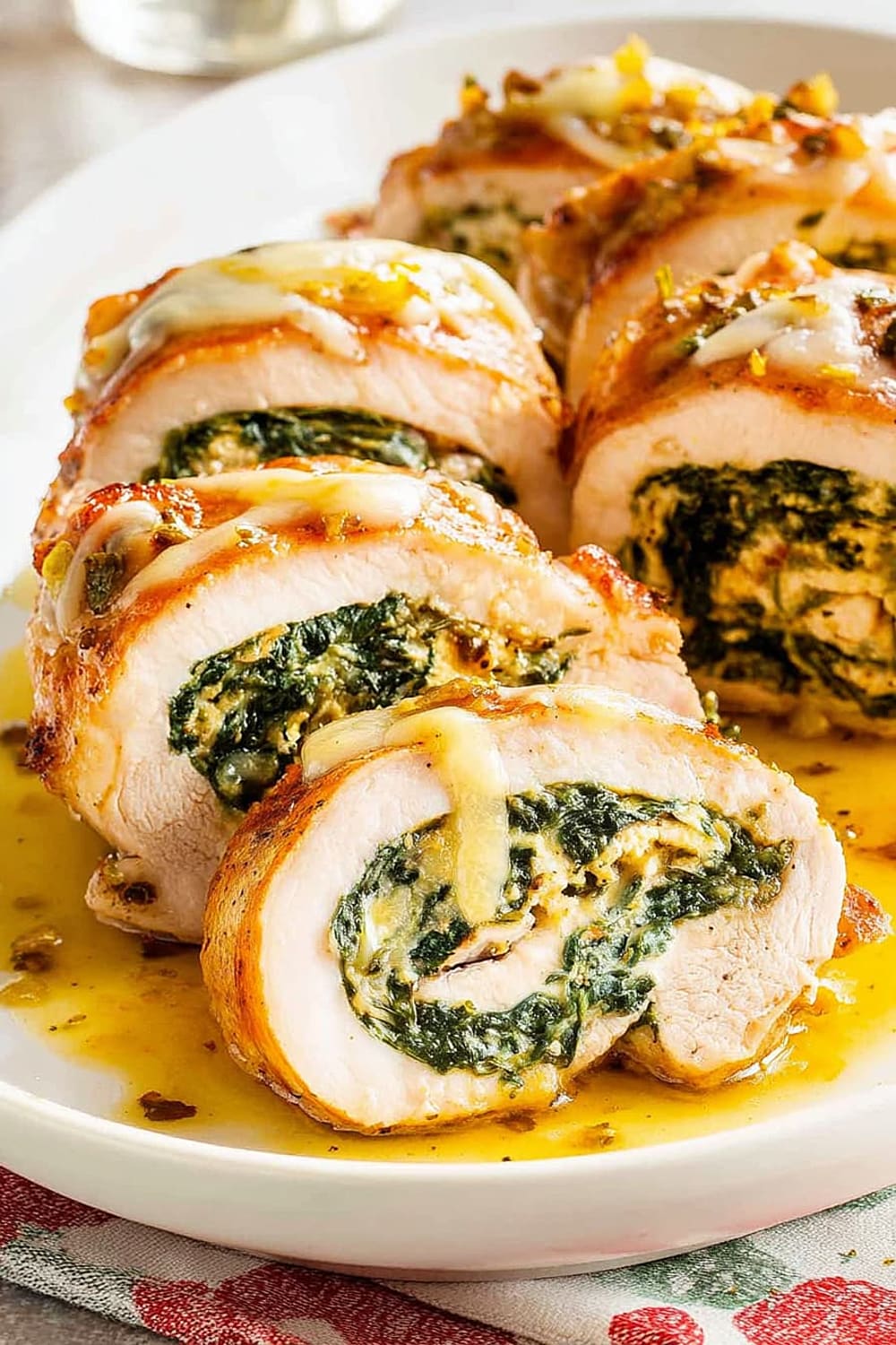 Spinach and Swiss Cheese Stuffed Chicken Thighs