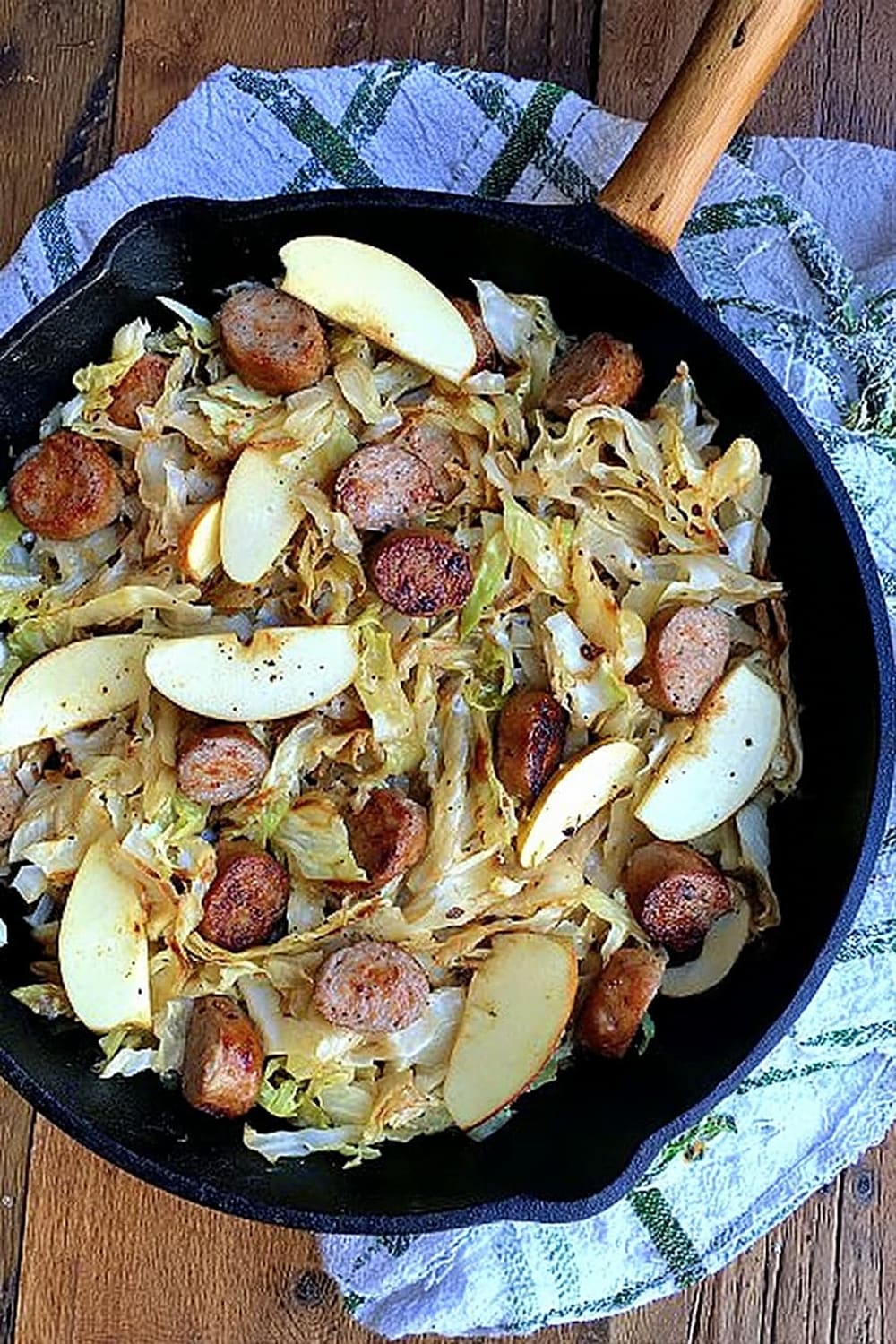 Sausage, Cabbage, and Apple Skillet