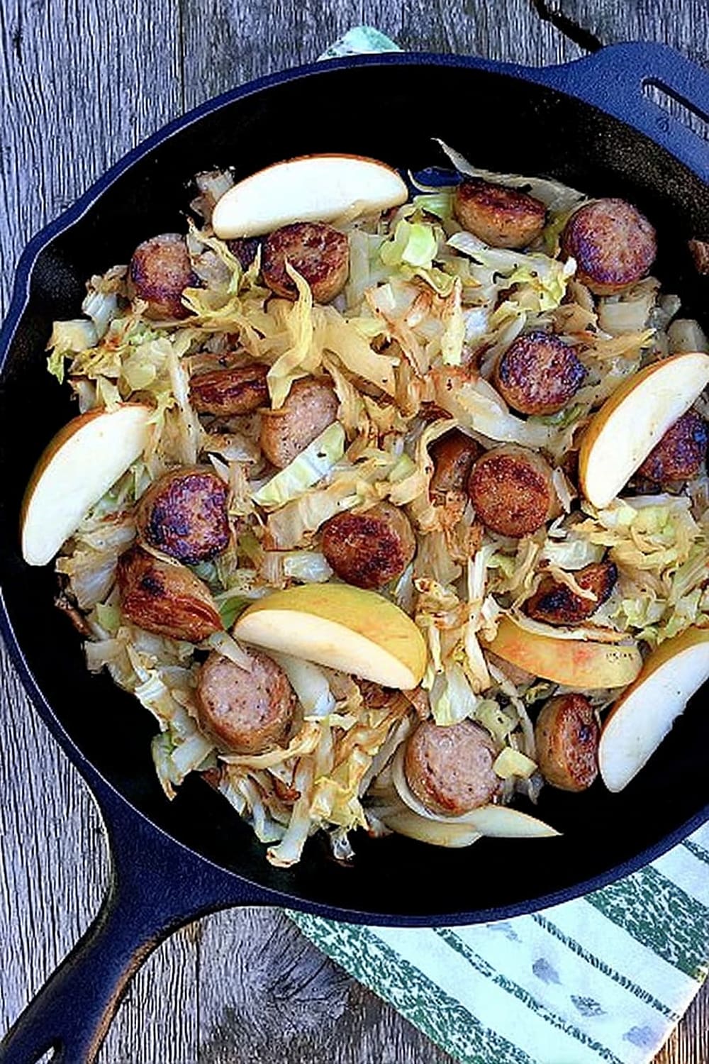 Sausage, Cabbage, and Apple Skillet
