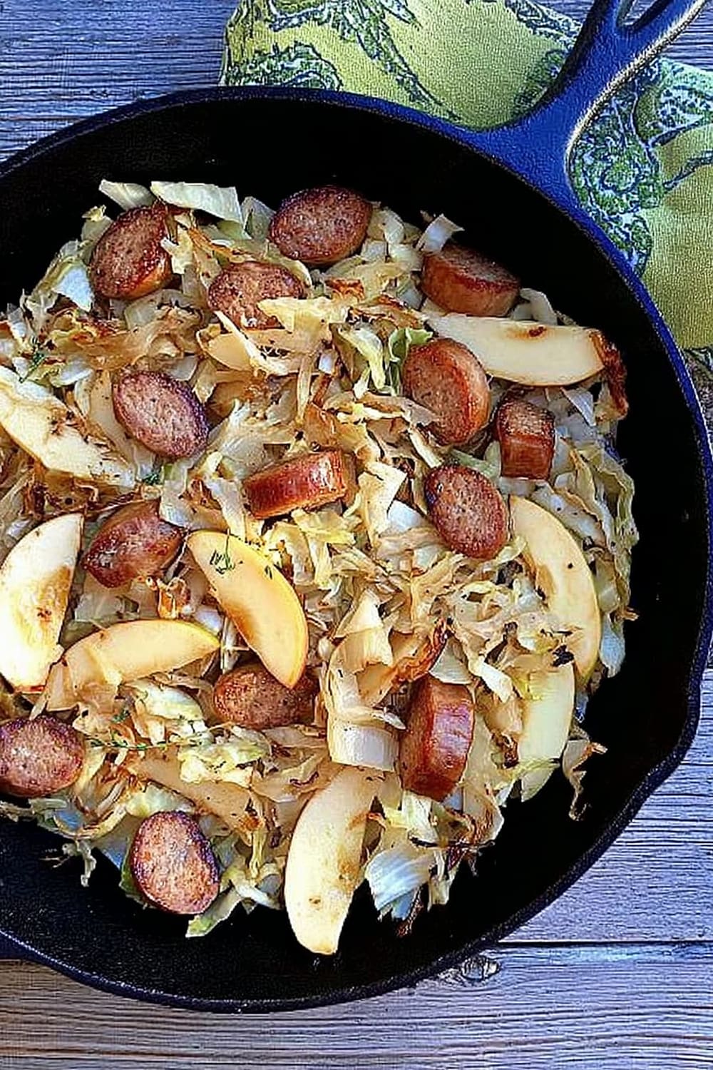 Sausage, Cabbage, and Apple Skillet