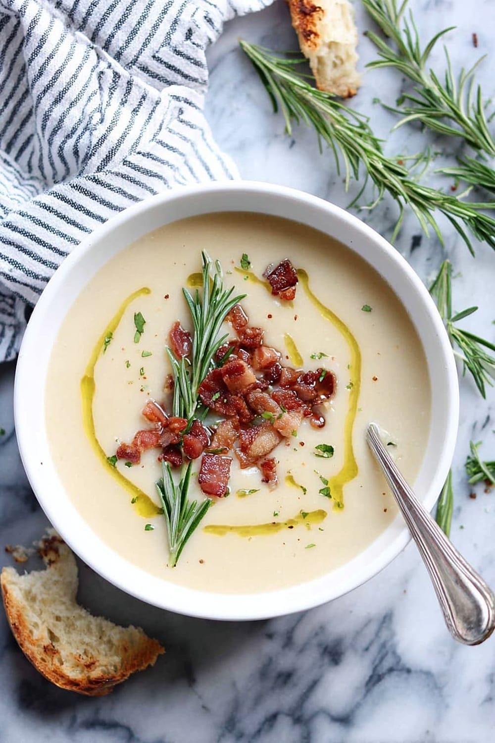 Creamy White Bean Rosemary Soup