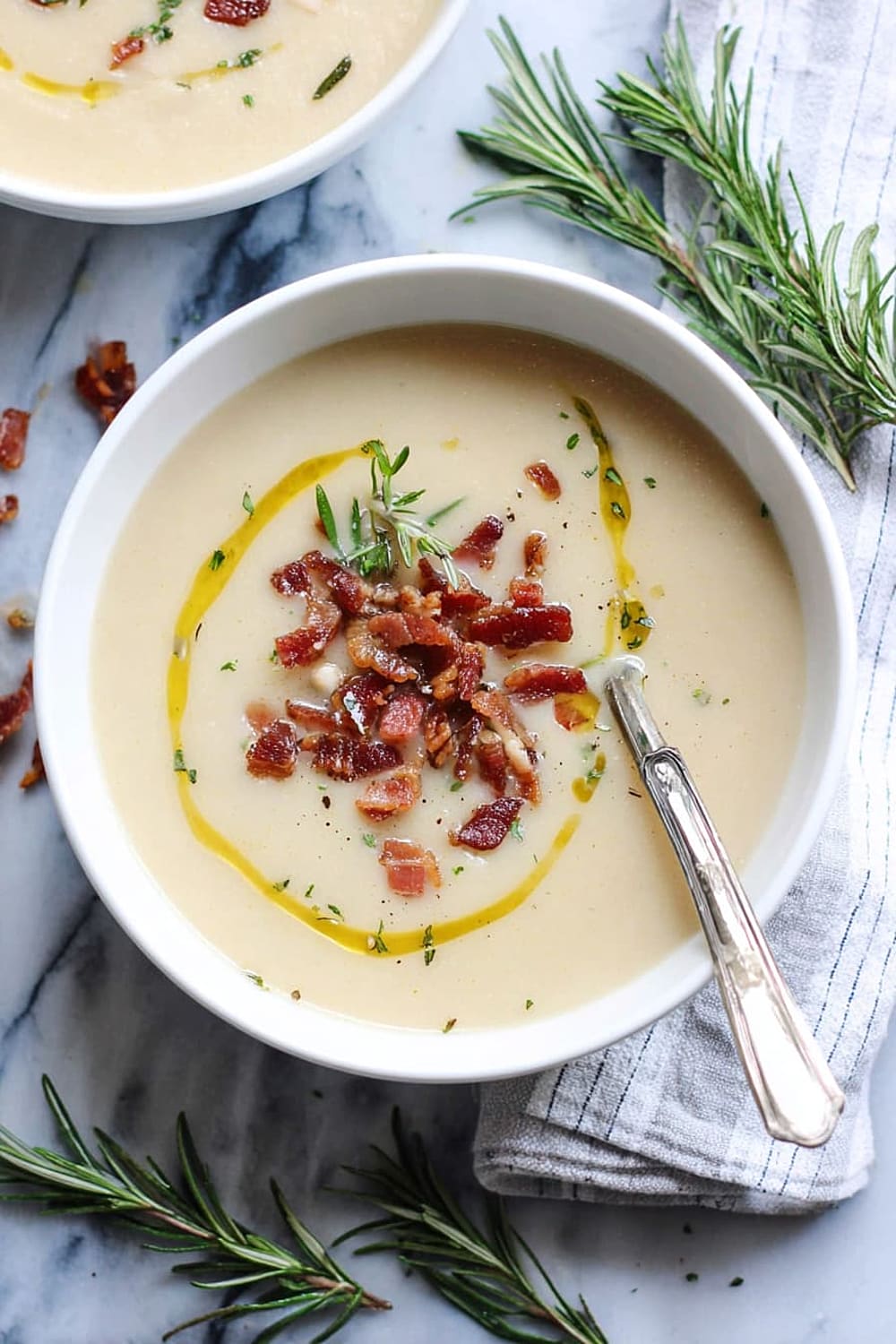 Creamy White Bean Rosemary Soup