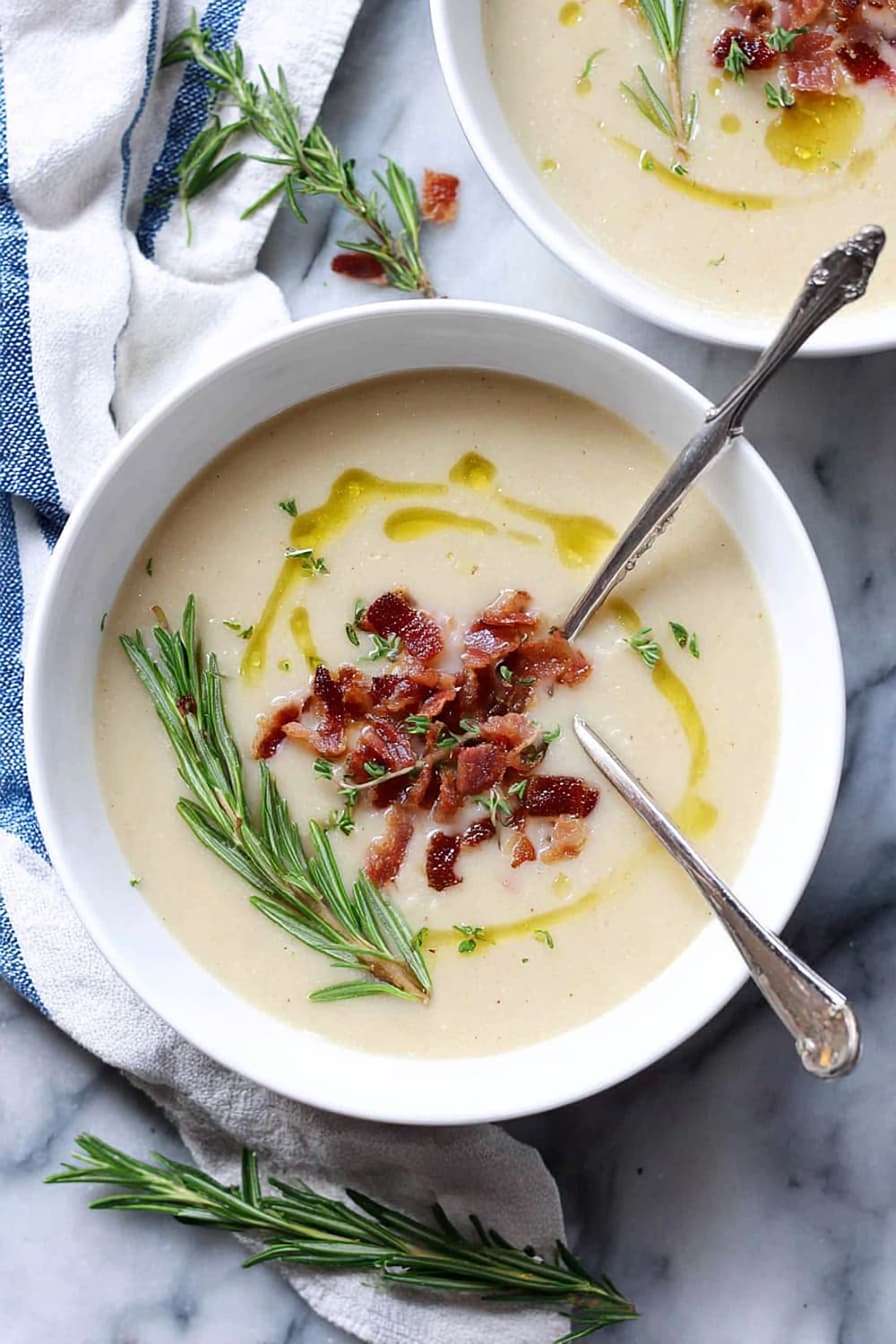 Creamy White Bean Rosemary Soup