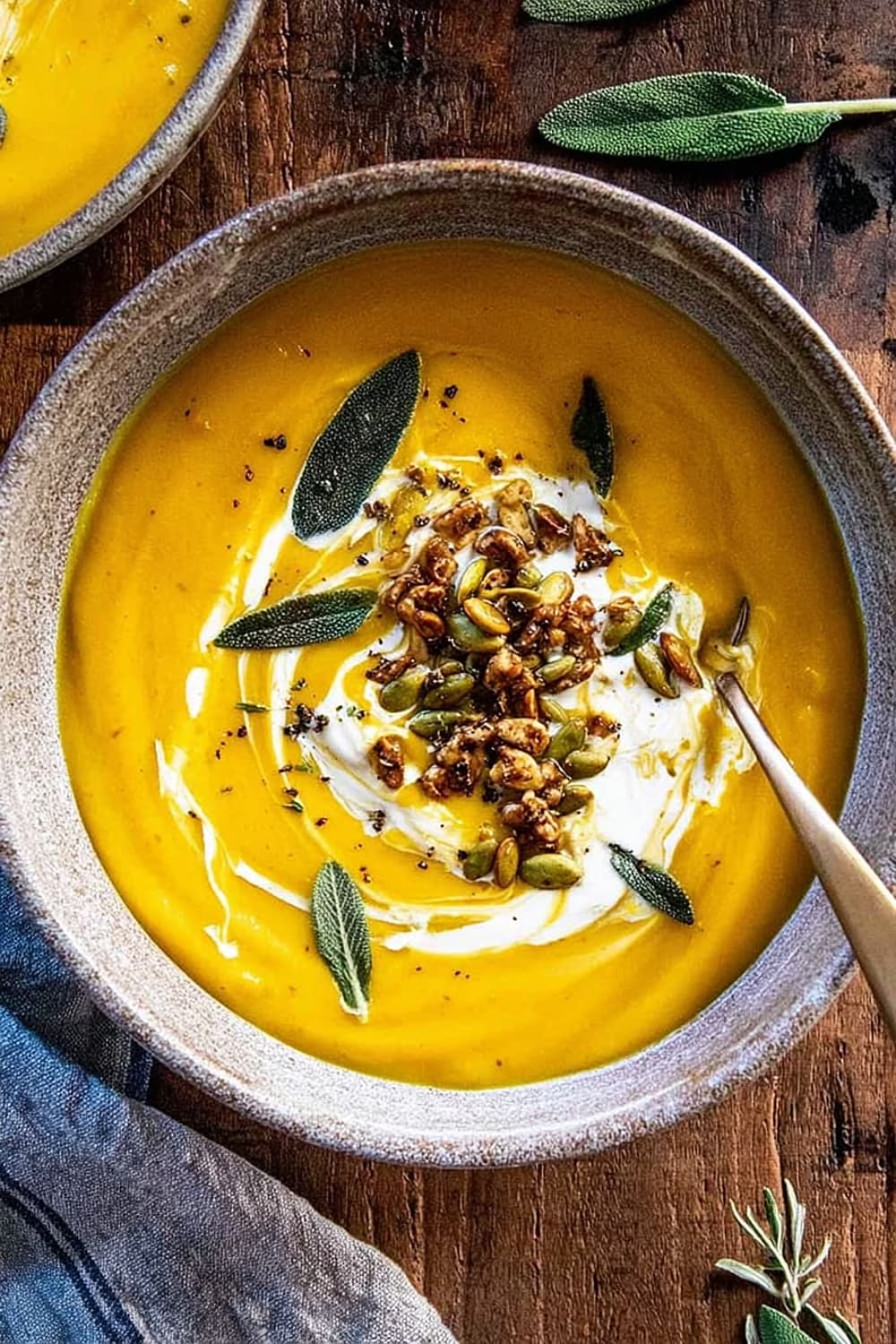 Roasted Butternut Squash Soup with Apple