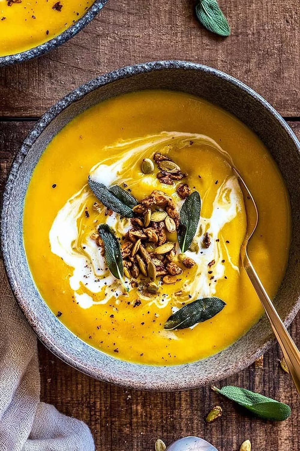 Roasted Butternut Squash Soup with Apple