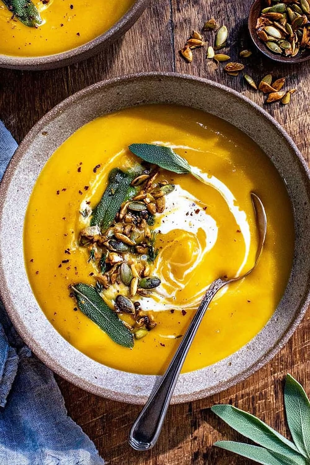 Roasted Butternut Squash Soup with Apple