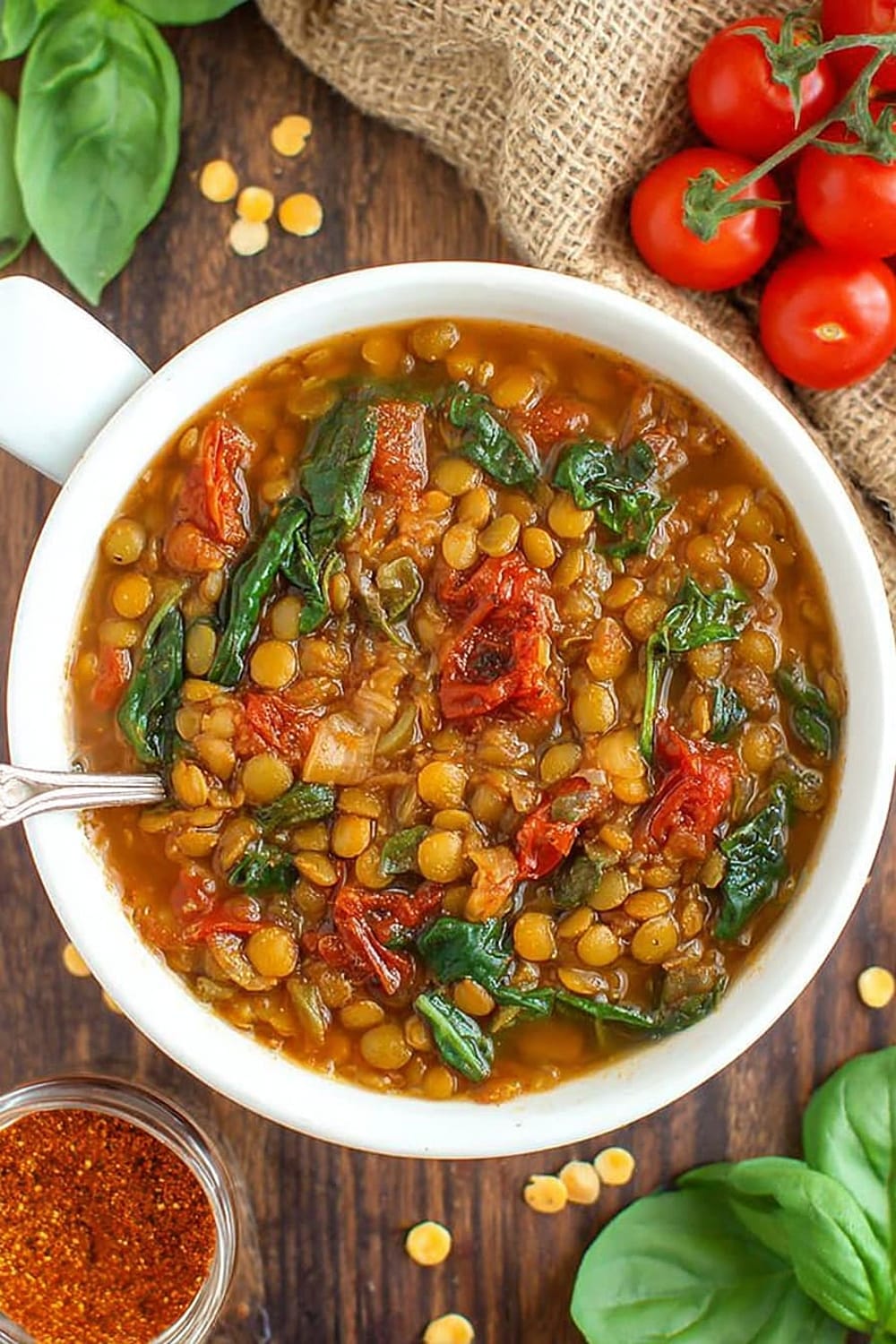 Smoky Tomato Lentil Soup (Easy!)