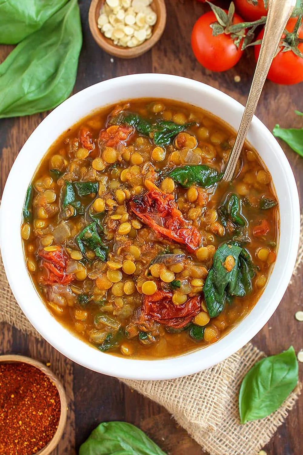 Smoky Tomato Lentil Soup (Easy!)