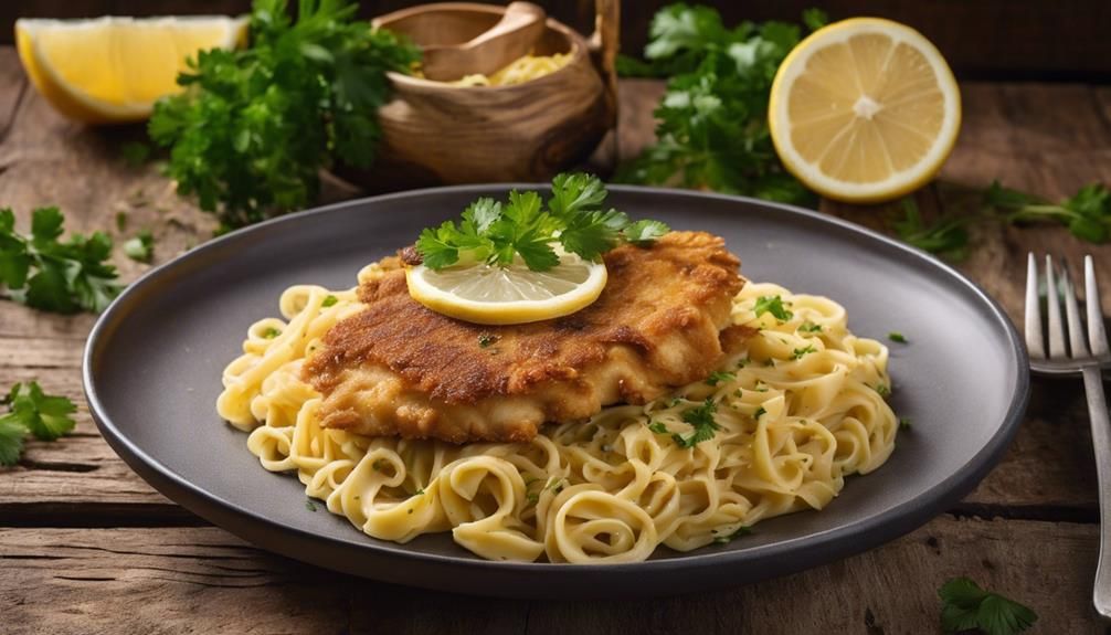 Chicken Schnitzel With Noodles Recipe
