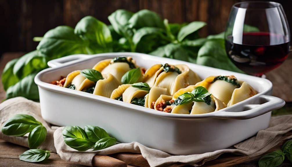 Spinach and Ricotta Stuffed Shells