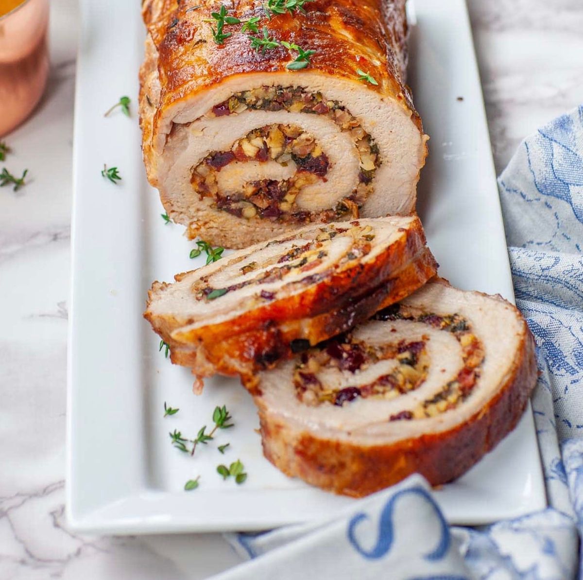 Apple Bacon Wrapped Pork Tenderloin