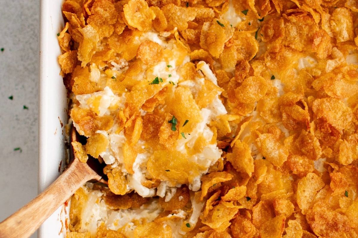 Funeral Potatoes with Cornflakes