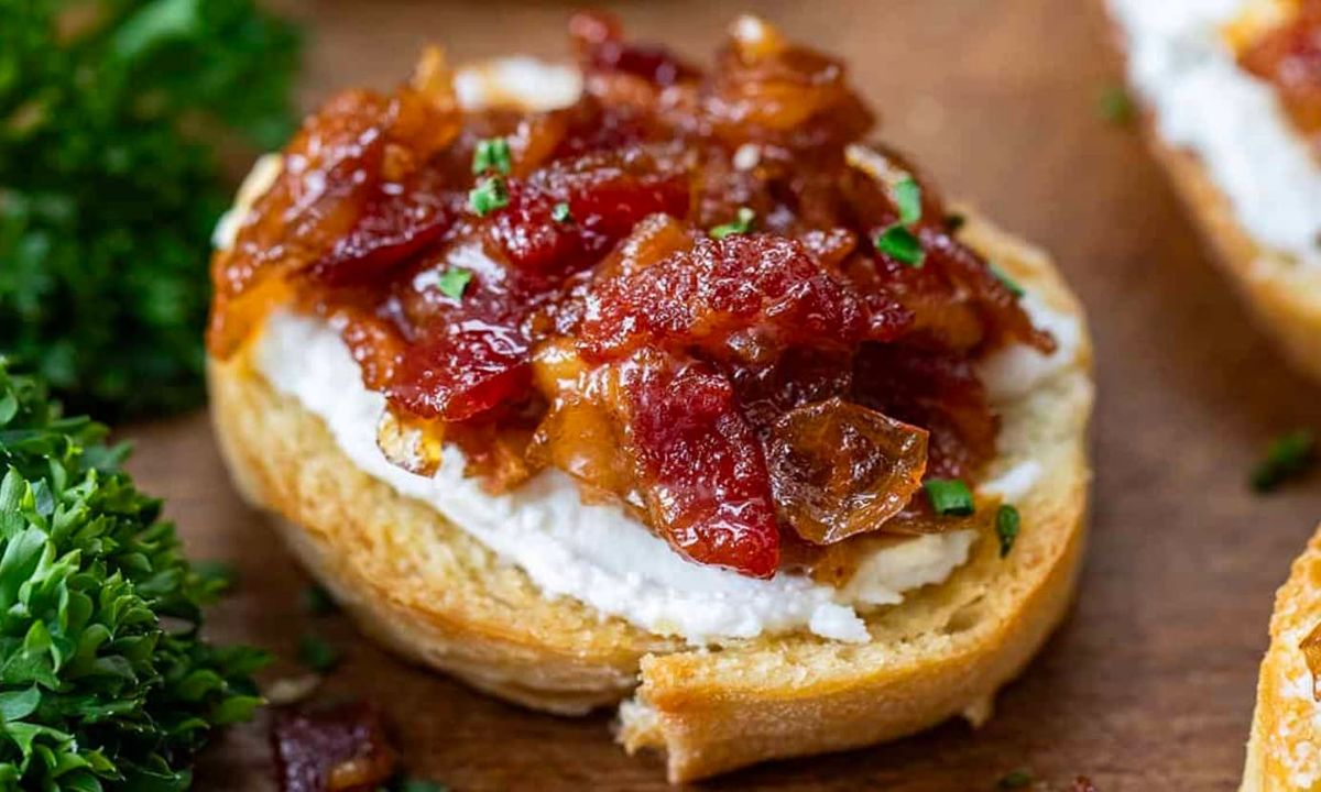 Bourbon Bacon Jam Crostini