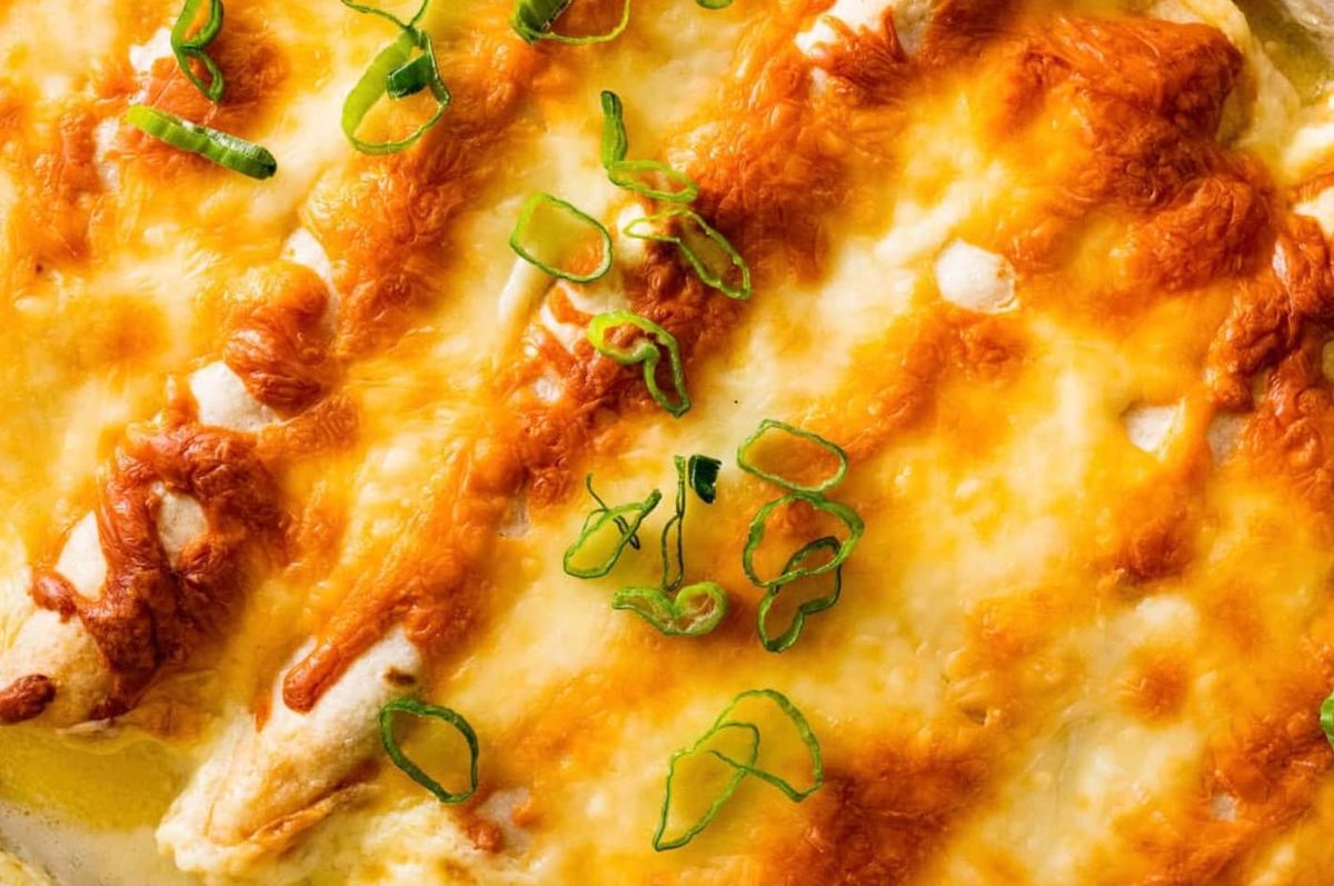 Creamy White Chicken Enchiladas