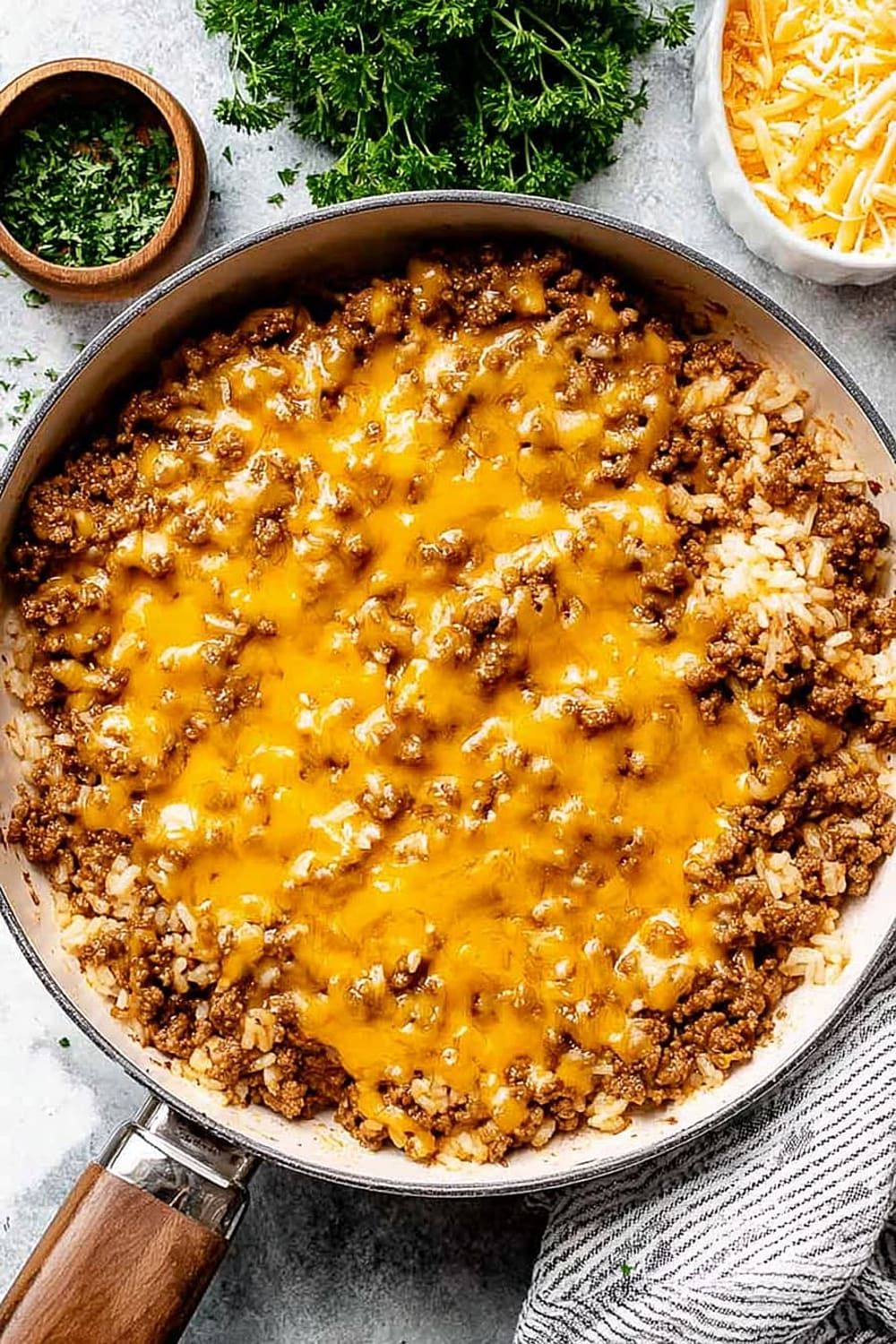Cheesy Hamburger Rice Casserole