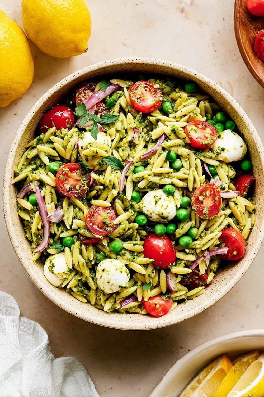 Easy Orzo Pesto Salad
