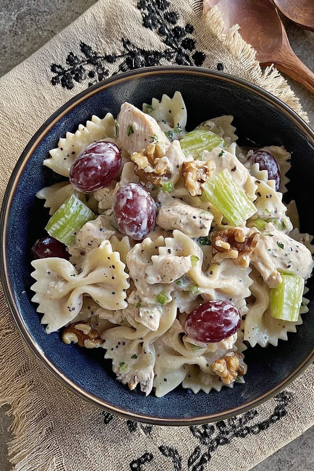 Chicken Grape Pasta Salad with Poppy Seed Dressing
