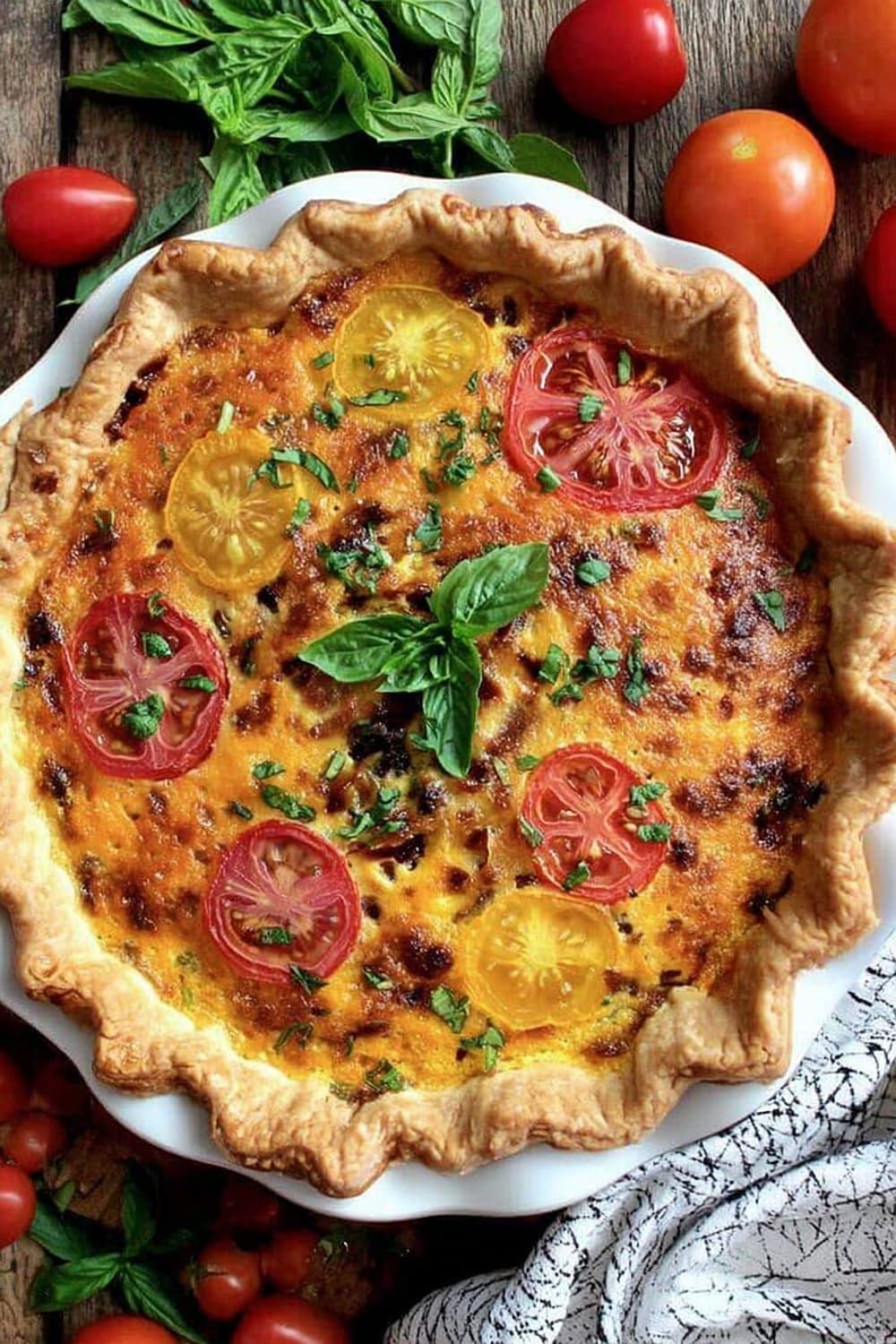 Cheesy Summer Tomato Pie