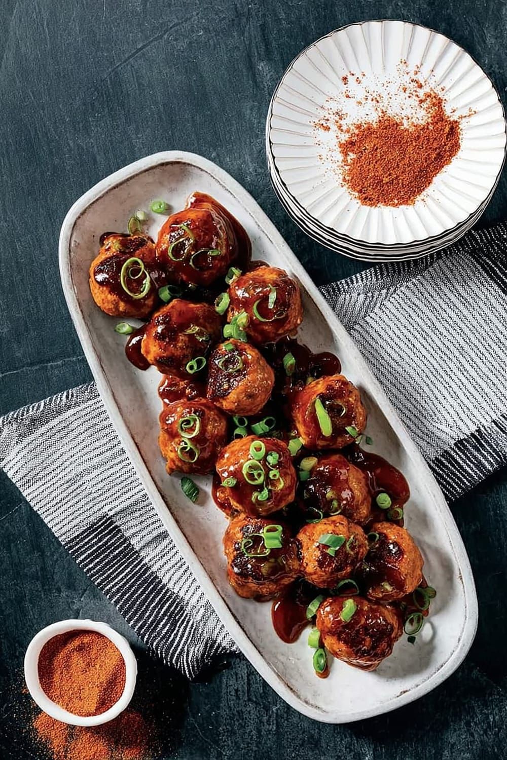 BBQ Brown Sugar Glazed Pork Meatballs