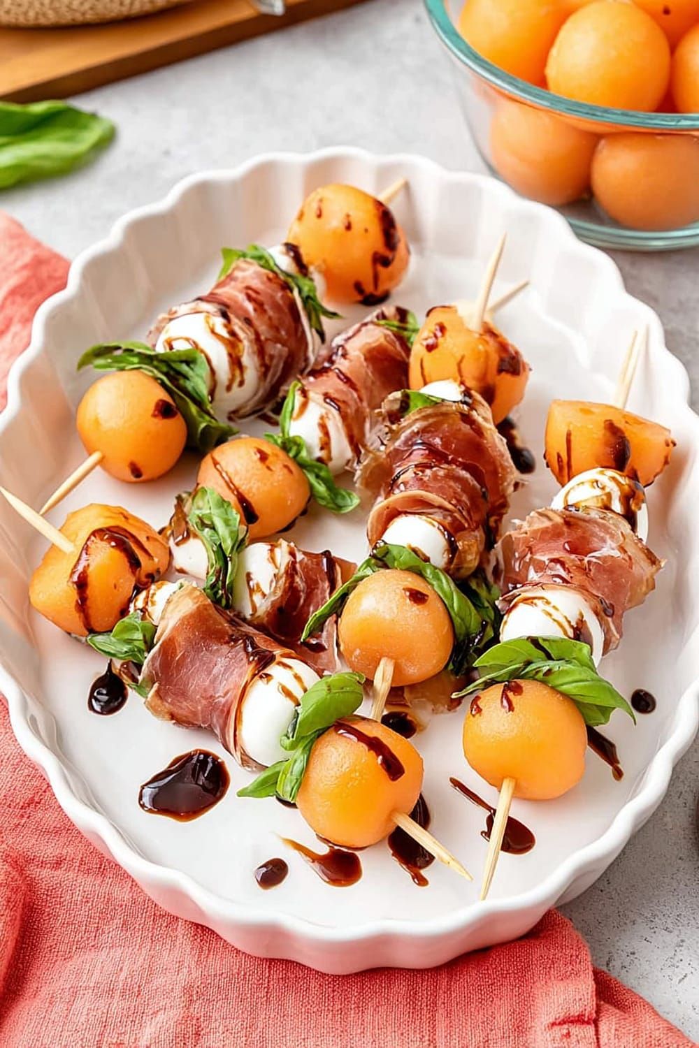 Melon and Prosciutto Skewers