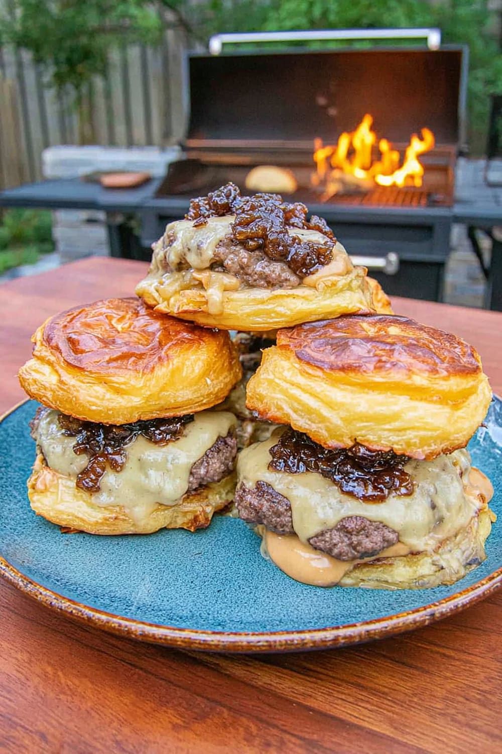 Peanut Butter and Jelly Smash Burgers